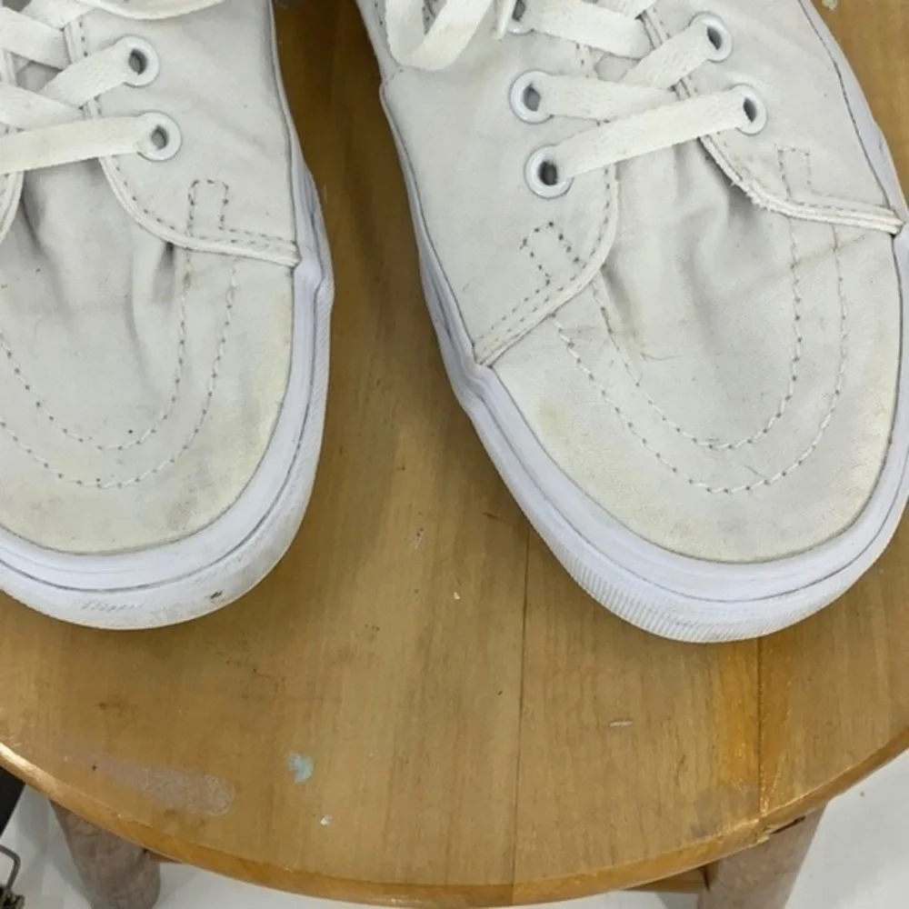 Vans high top skateboard white canvas sneaker